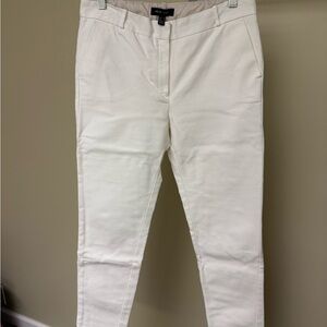 MNG Basics White Slim Ankle Pants Size 6